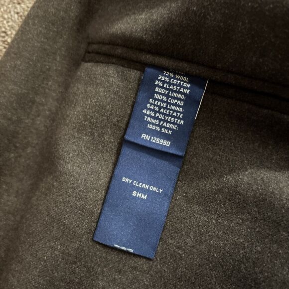 Faconnable Wool Blend Three-Button Blazer - Tall See Photos - See Measurements - Picture 8 of 14